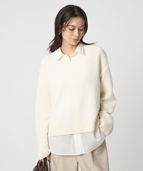 SERENITY Vネック プルオーバー ニット（ニット/セーター
