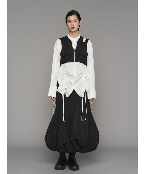 UN3D.(アンスリード)の「ARMOR SHORT VEST / アーマーショートベスト(その他トップス・レディース・キャメル/ブラック/カーキ・FREE)」の12枚目の写真