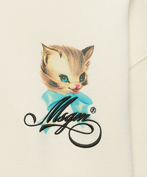 MSGM（エムエスジーエム）の「MSGM CUTE KITTY ミニグラフィック スウェットシャツ（スウェット・レディース・オフホワイト/ブラック・S/XS/M）」の9枚目の写真