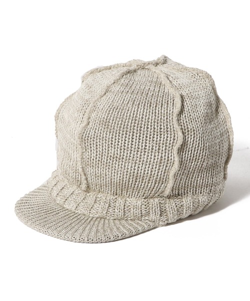 KIJIMA TAKAYUKI（キジマ　タカユキ）の「KIJIMA TAKAYUKI / COTTON KNIT CASQUETTE（キャスケット・メンズ・ライトグリーン/ベージュ・FREE）」の4枚目の写真