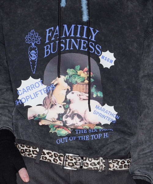 セール】「MSGM FAMILY BUSINESS」グラフィックパーカー（パーカー