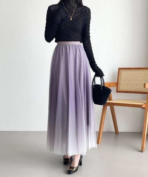 ABITOKYO(アビトーキョー)の「グラデーションボリュウームチュールスカート(スカート・レディース・ブルー/ネイビー/パープル・M/L/XL)」の11枚目の写真