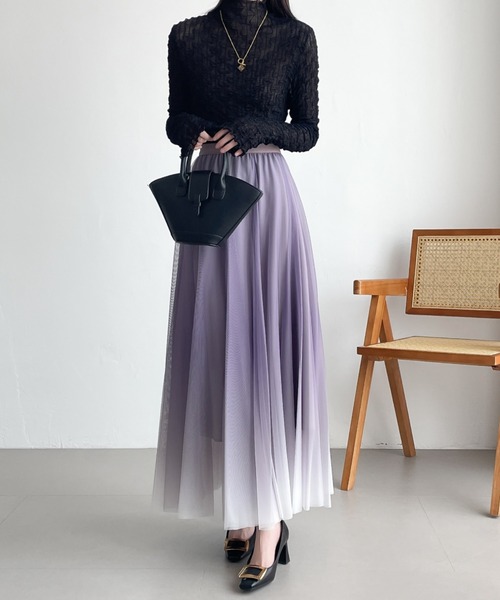 ABITOKYO(アビトーキョー)の「グラデーションボリュウームチュールスカート(スカート・レディース・ブルー/ネイビー/パープル・M/L/XL)」の12枚目の写真