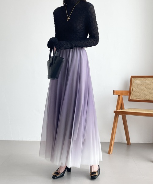 ABITOKYO(アビトーキョー)の「グラデーションボリュウームチュールスカート(スカート・レディース・ブルー/ネイビー/パープル・M/L/XL)」の14枚目の写真