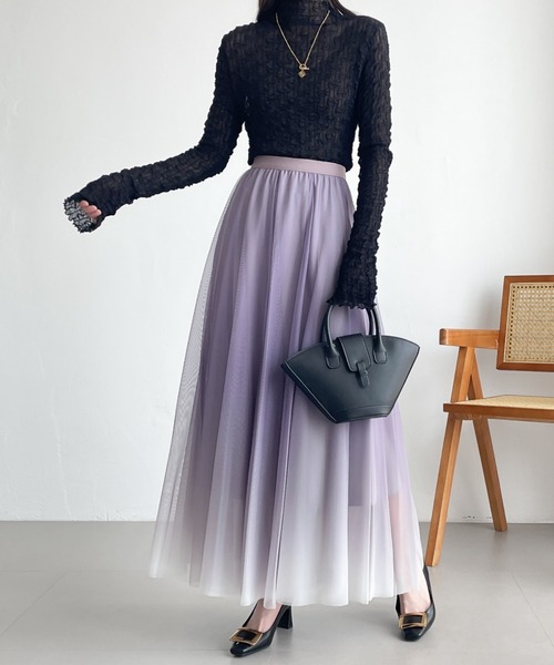 ABITOKYO(アビトーキョー)の「グラデーションボリュウームチュールスカート(スカート・レディース・ブルー/ネイビー/パープル・M/L/XL)」の15枚目の写真