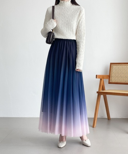 ABITOKYO(アビトーキョー)の「グラデーションボリュウームチュールスカート(スカート・レディース・ブルー/ネイビー/パープル・M/L/XL)」の16枚目の写真