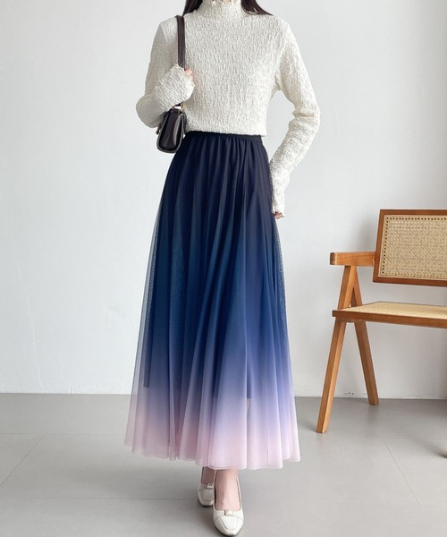 ABITOKYO(アビトーキョー)の「グラデーションボリュウームチュールスカート(スカート・レディース・ブルー/ネイビー/パープル・M/L/XL)」の17枚目の写真