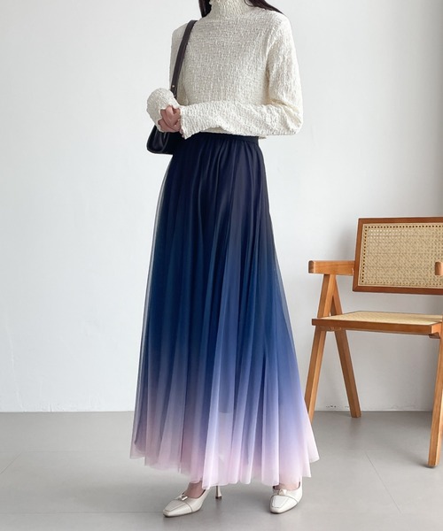 ABITOKYO(アビトーキョー)の「グラデーションボリュウームチュールスカート(スカート・レディース・ブルー/ネイビー/パープル・M/L/XL)」の18枚目の写真