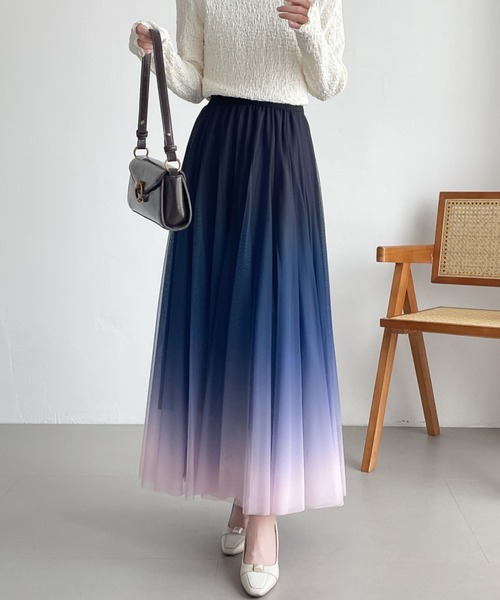 ABITOKYO(アビトーキョー)の「グラデーションボリュウームチュールスカート(スカート・レディース・ブルー/ネイビー/パープル・M/L/XL)」の19枚目の写真