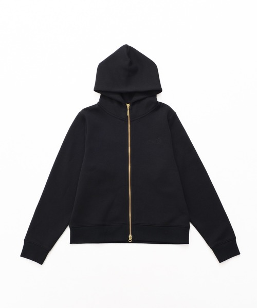 Arnold Palmer（アーノルドパーマー）の「ダンボールニット コンパクト ZIPパーカー（パーカー・レディース・アイボリー/ブラック・S/L/M）」の9枚目の写真