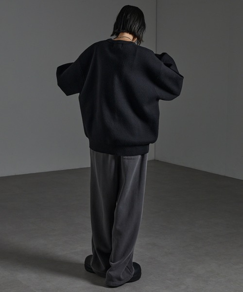 CIYOT(シヨウト)の「【CIYOT-シヨウト-】グラフィックデザイン ジャガードスウェットライクニット(ニット/セーター・メンズ・チャコール/ワイン/ブラック/グレイッシュブルー・L/M)」の16枚目の写真