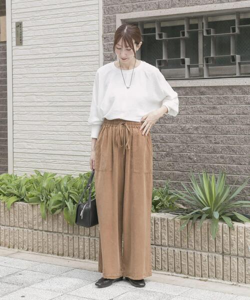 ITEMS URBANRESEARCH（アイテムズ アーバンリサーチ）の「テンセルイージーパンツ（その他パンツ・レディース・グレー系その他/チャコールグレー/ブラウン・FREE）」の6枚目の写真