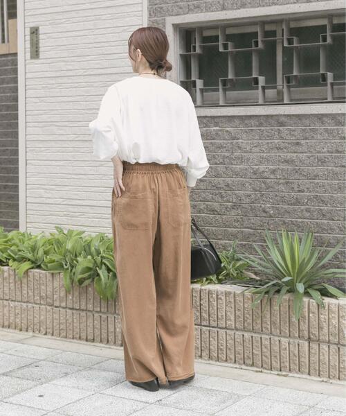 ITEMS URBANRESEARCH（アイテムズ アーバンリサーチ）の「テンセルイージーパンツ（その他パンツ・レディース・グレー系その他/チャコールグレー/ブラウン・FREE）」の8枚目の写真