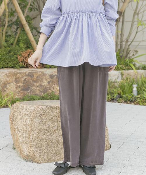 ITEMS URBANRESEARCH（アイテムズ アーバンリサーチ）の「テンセルイージーパンツ（その他パンツ・レディース・グレー系その他/チャコールグレー/ブラウン・FREE）」の15枚目の写真