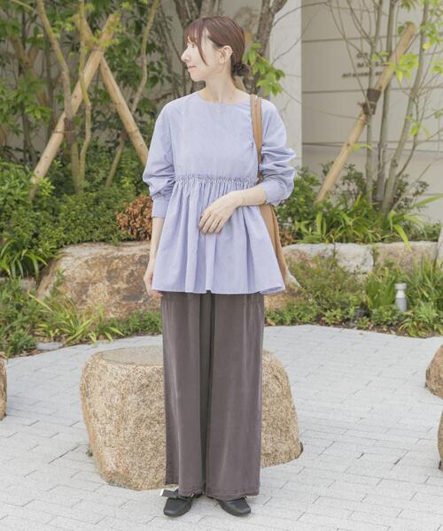 ITEMS URBANRESEARCH（アイテムズ アーバンリサーチ）の「テンセルイージーパンツ（その他パンツ・レディース・グレー系その他/チャコールグレー/ブラウン・FREE）」の17枚目の写真