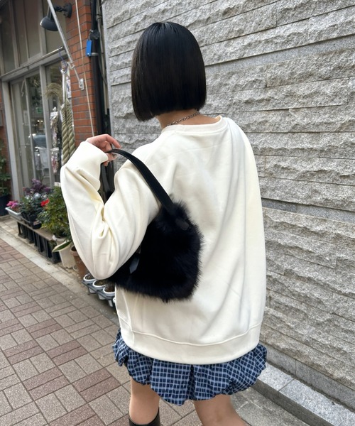 LAC-VERT（ラック・ヴェール）の「【選べる素材】落書き刺繍スウェット（スウェット・レディース・グレー系その他/グレー/ホワイト系その他/アイボリー/ピンク/ピンク系その他・MEDIUM/LARGE）」の18枚目の写真