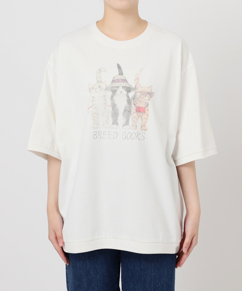B.C STOCK（ベーセーストック）の「ドッグ＆キャット アソートハーフスリーブTシャツ（Tシャツ/カットソー・メンズ・カーキ/アイボリー/レッド/ホワイト系その他/ホワイト・FREE）」の16枚目の写真