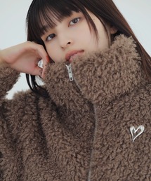 VIS（ビス）の「ブローチ付きアソートファーブルゾン（ブルゾン・レディース）」