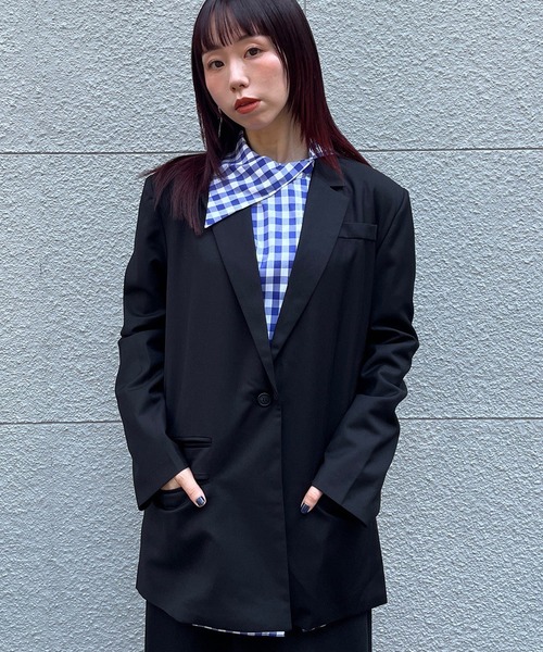 セール】テーラードジャケット/オーバーサイズ/メンズライク/肩パッド