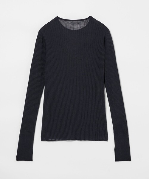 conte＞シアー リブ クルーネックニット（ニット/セーター）｜conte