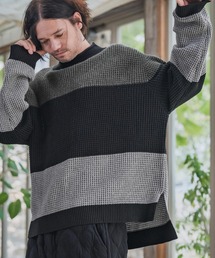mn3189-Switch Middle Gauge Knit Pullover ニット(A54925cmb)