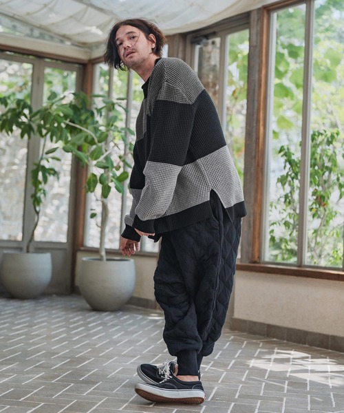 CAMBIO(カンビオ)の「mn3189-Switch Middle Gauge Knit Pullover ニット(A54925cmb)(ニット/セーター・メンズ・ネイビー/チャコールグレー/ブラック/ミックスグレー・S/M/L)」の8枚目の写真