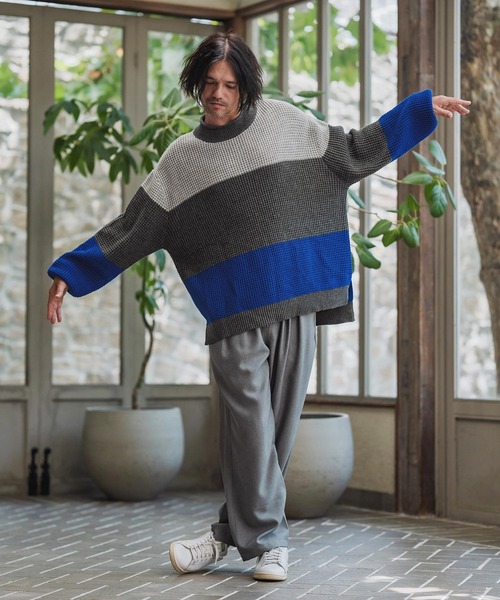 CAMBIO（カンビオ）の「mn3189-Switch Middle Gauge Knit Pullover