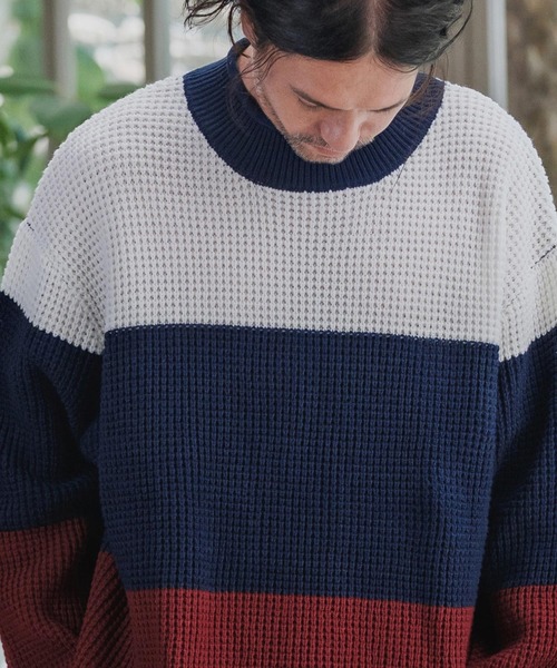 CAMBIO(カンビオ)の「mn3189-Switch Middle Gauge Knit Pullover ニット(A54925cmb)(ニット/セーター・メンズ・ネイビー/チャコールグレー/ブラック/ミックスグレー・S/M/L)」の20枚目の写真