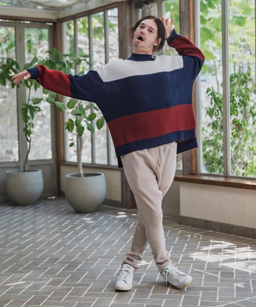 CAMBIO(カンビオ)の「mn3189-Switch Middle Gauge Knit Pullover ニット(A54925cmb)(ニット/セーター・メンズ・ネイビー/チャコールグレー/ブラック/ミックスグレー・S/M/L)」の21枚目の写真