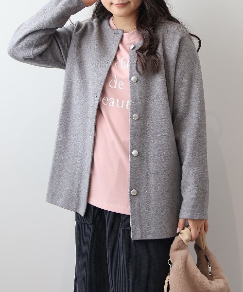 セール】【L～6L 大きいサイズ】ダブルジャガードクルーネックミドル