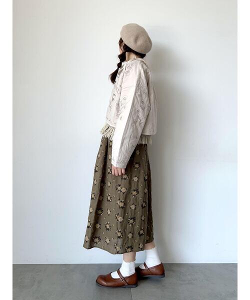 TSUHARU by Samansa Mos2（ツハルバイサマンサモスモス）の「中綿カットワークキルトジャケット（ノーカラージャケット・レディース・キナリ/ブルー/ブラック・F）」の15枚目の写真