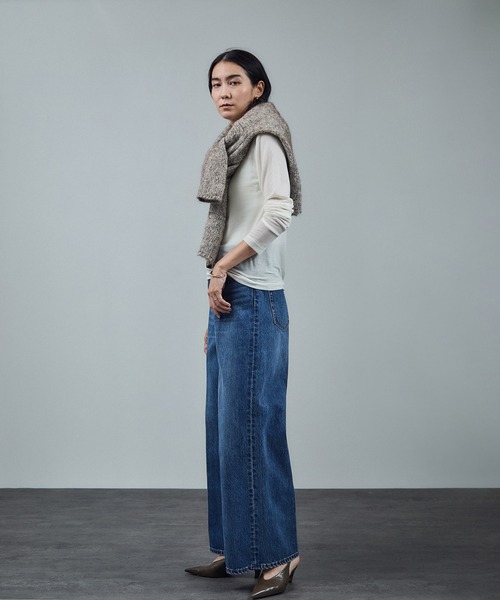 SALON adam et rope'(サロン アダム エ ロペ)の「コットンウールメランジVネックニットプルオーバー(ニット/セーター・レディース・オフホワイト/ブラウン系その他2・FREE)」の11枚目の写真