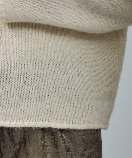SALON adam et rope'(サロン アダム エ ロペ)の「コットンウールメランジVネックニットプルオーバー(ニット/セーター・レディース・オフホワイト/ブラウン系その他2・FREE)」の19枚目の写真