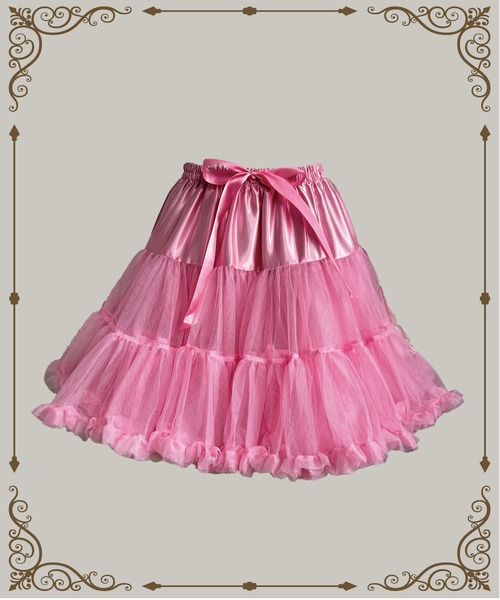 セール】9D14 カラーパニエ チュチュ チュールスカート 推し活