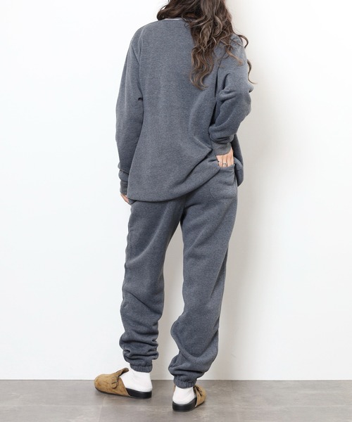 FUNALIVE（ファンアライブ）の「シャギー裏起毛パジャマ スウェット上下セットアップ レディース（ルームウェア/パジャマ・レディース・杢グレー/ネイビー/チャコール・M/L）」の17枚目の写真