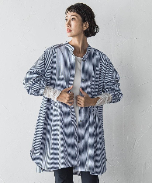 la.f…（ラエフ）の「【WEB限定】“体型カバーも叶う”3WAYチュニックブラウス≪洗濯機で洗える≫（シャツ/ブラウス・レディース・オフホワイト/キャメル/ダークネイビー・9号）」の15枚目の写真