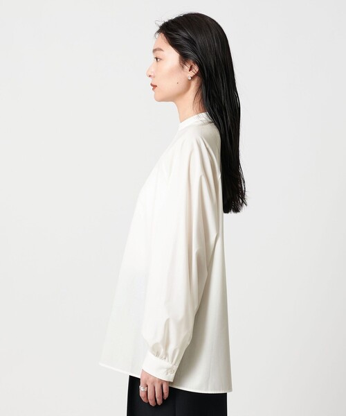 MARW UNITED ARROWS（マルゥ ユナイテッドアローズ）の「＜MARW UNITED ARROWS＞バルーンスリーブ スタンドカラー ブラウス（シャツ/ブラウス・レディース・ブラック/ホワイト・FREE）」の7枚目の写真