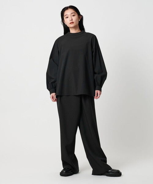 MARW UNITED ARROWS（マルゥ ユナイテッドアローズ）の「＜MARW UNITED ARROWS＞バルーンスリーブ スタンドカラー ブラウス（シャツ/ブラウス・レディース・ブラック/ホワイト・FREE）」の10枚目の写真