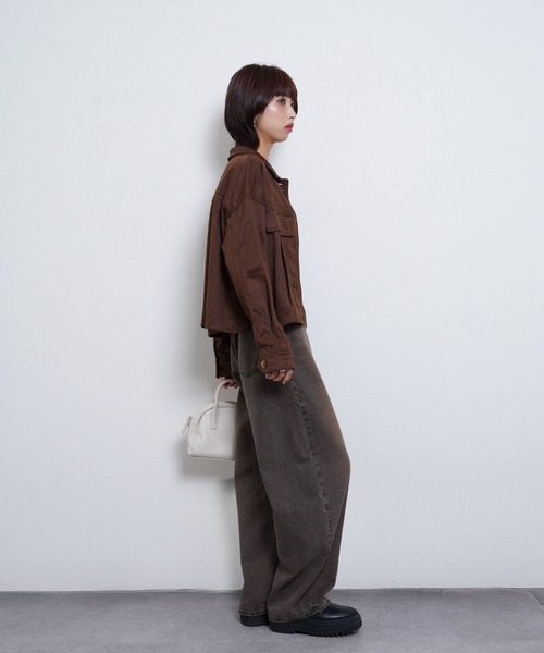Chillfar（チルファー）の「スエードオーバーシャツ（ブルゾン・レディース・ブラウン/モカ/ブラック・FREE）」の19枚目の写真