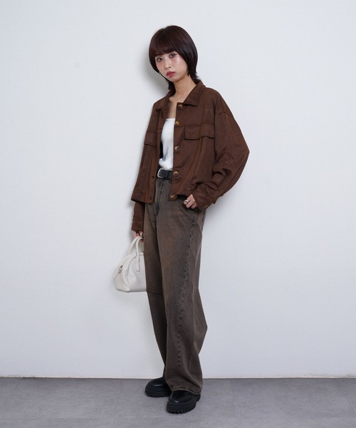 Chillfar（チルファー）の「スエードオーバーシャツ（ブルゾン・レディース・ブラウン/モカ/ブラック・FREE）」の20枚目の写真