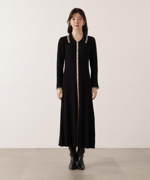 PROPORTION BODY DRESSING(プロポーションボディドレッシング)の「<E>バイカラー衿ニットワンピース / 1215247100(ワンピース・レディース・ブラック/ホワイト系その他・MEDIUM/P/S)」の21枚目の写真