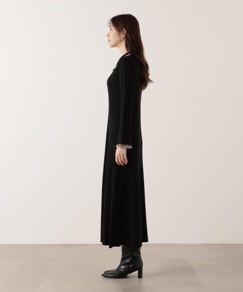 PROPORTION BODY DRESSING(プロポーションボディドレッシング)の「<E>バイカラー衿ニットワンピース / 1215247100(ワンピース・レディース・ブラック/ホワイト系その他・MEDIUM/P/S)」の20枚目の写真