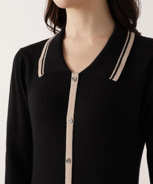 PROPORTION BODY DRESSING(プロポーションボディドレッシング)の「<E>バイカラー衿ニットワンピース / 1215247100(ワンピース・レディース・ブラック/ホワイト系その他・MEDIUM/P/S)」の17枚目の写真