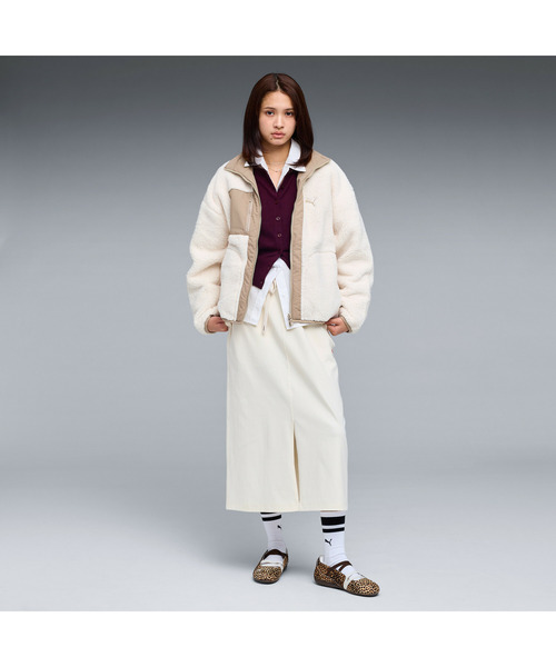 PUMA（プーマ）の「PUMA プーマ ウィメンズ リバーシブル ハイブリッド シェルパ ジャケット（ナイロンジャケット・レディース・ブラック/オフホワイト/パープル系その他7・LARGE/X-LARGE/MEDIUM/SMALL）」の16枚目の写真