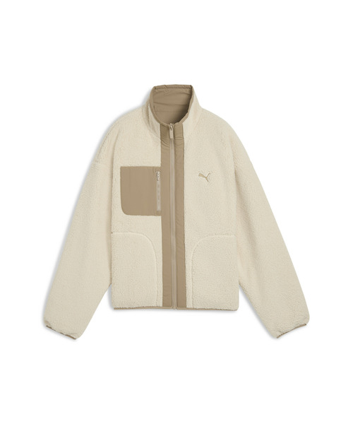 PUMA（プーマ）の「PUMA プーマ ウィメンズ リバーシブル ハイブリッド シェルパ ジャケット（ナイロンジャケット・レディース・ブラック/オフホワイト/パープル系その他7・LARGE/X-LARGE/MEDIUM/SMALL）」の17枚目の写真