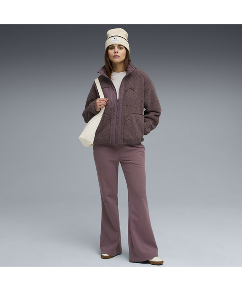 PUMA（プーマ）の「PUMA プーマ ウィメンズ リバーシブル ハイブリッド シェルパ ジャケット（ナイロンジャケット・レディース・ブラック/オフホワイト/パープル系その他7・LARGE/X-LARGE/MEDIUM/SMALL）」の7枚目の写真