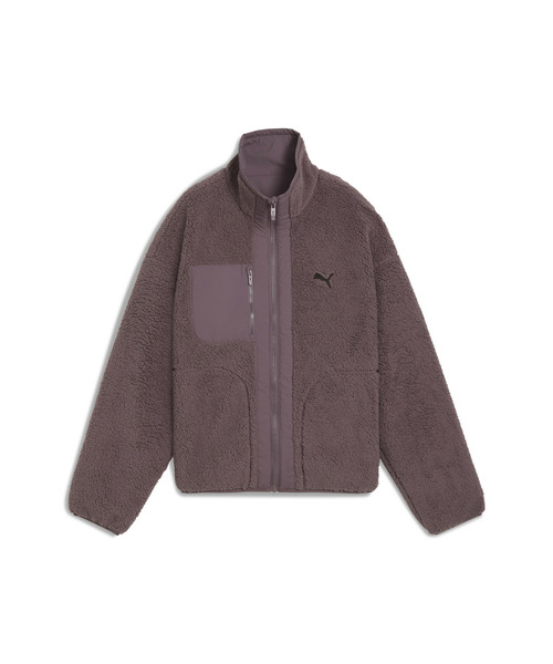 PUMA（プーマ）の「PUMA プーマ ウィメンズ リバーシブル ハイブリッド シェルパ ジャケット（ナイロンジャケット・レディース・ブラック/オフホワイト/パープル系その他7・LARGE/X-LARGE/MEDIUM/SMALL）」の9枚目の写真