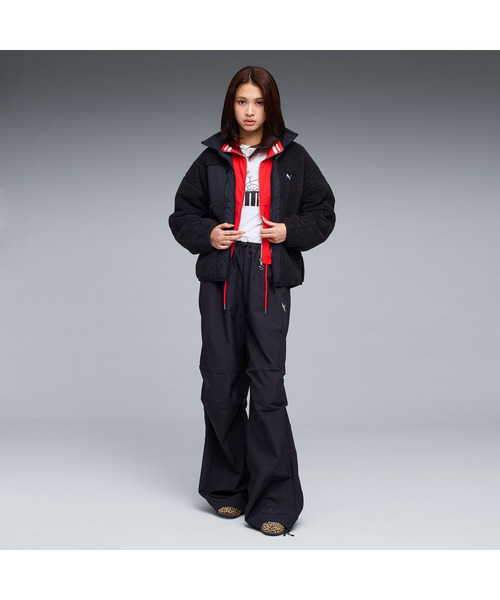 PUMA（プーマ）の「PUMA プーマ ウィメンズ リバーシブル ハイブリッド シェルパ ジャケット（ナイロンジャケット・レディース・ブラック/オフホワイト/パープル系その他7・LARGE/X-LARGE/MEDIUM/SMALL）」の21枚目の写真