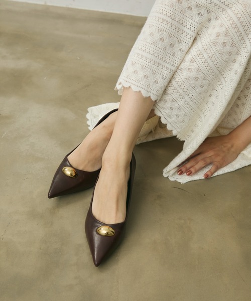 Lunea(ルネア)の「レトロニュアンスパンプス(パンプス・レディース・ブラック/ベージュ/ブラウン・24/23.5/23/24.5)」の4枚目の写真