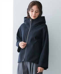 7days Life Styling | 裏キルトウール調ミドル丈フーディーコート(防風)<大きいサイズ有>(その他アウター)